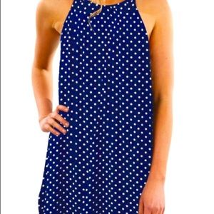 Women’s polkadot dress NWT BLUE grape for summer vacations